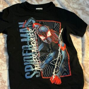 Marvel Black T-Shirt with Red and Blue Spider-Man Design